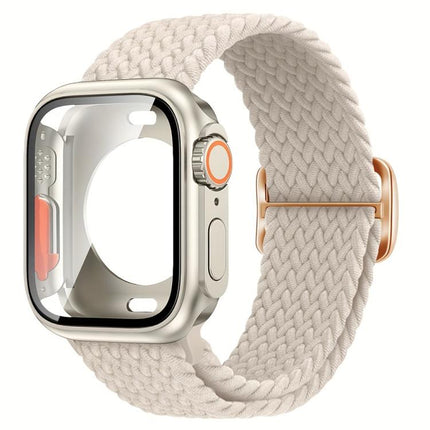 Ladder Buckle Loop Nylon Watch Band with Change to Ultra 49mm Film PC Cover, For Apple Watch Series 44mm, For Apple Watch Series 40mm, For Apple Watch Series 10 / 11 46mm, For Apple Watch Series 10 / 11 42mm, For Apple Watch Series 45mm                ... - DealBuddy