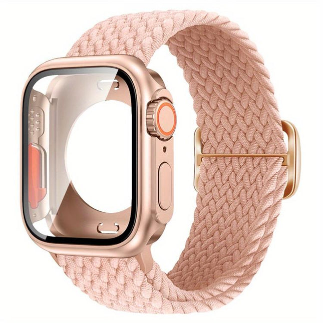 Ladder Buckle Loop Nylon Watch Band with Change to Ultra 49mm Film PC Cover, For Apple Watch Series 44mm, For Apple Watch Series 40mm, For Apple Watch Series 10 / 11 46mm, For Apple Watch Series 10 / 11 42mm, For Apple Watch Series 45mm                ... - DealBuddy
