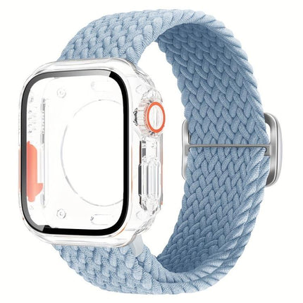 Ladder Buckle Loop Nylon Watch Band with Change to Ultra 49mm Film PC Cover, For Apple Watch Series 44mm, For Apple Watch Series 40mm, For Apple Watch Series 10 / 11 46mm, For Apple Watch Series 10 / 11 42mm, For Apple Watch Series 45mm                ... - DealBuddy