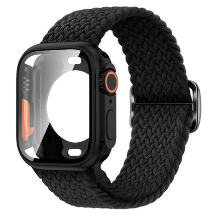 Ladder Buckle Loop Nylon Watch Band with Change to Ultra 49mm Film PC Cover, For Apple Watch Series 44mm, For Apple Watch Series 40mm, For Apple Watch Series 10 / 11 46mm, For Apple Watch Series 10 / 11 42mm, For Apple Watch Series 45mm                ... - DealBuddy