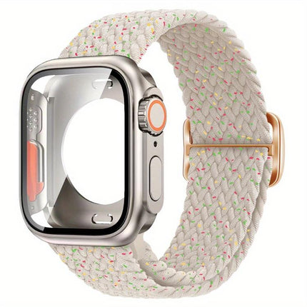 Ladder Buckle Loop Nylon Watch Band with Change to Ultra 49mm Film PC Cover, For Apple Watch Series 44mm, For Apple Watch Series 40mm, For Apple Watch Series 10 / 11 46mm, For Apple Watch Series 10 / 11 42mm, For Apple Watch Series 45mm                ... - DealBuddy