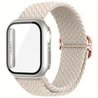 Ladder Buckle Loop Nylon Watch Band with Film Frosted PC Cover