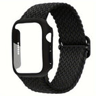 Ladder Buckle Loop Nylon Watch Band with Film Frosted PC Cover
