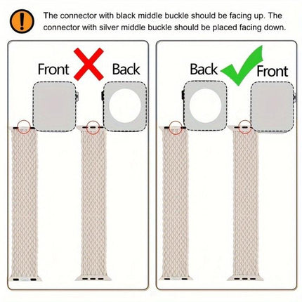 Ladder Buckle Loop Nylon Watch Band with Film Frosted PC Cover