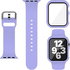 Pin Buckle Silicone Watch Band with Film Integrated PC Case, For Apple Watch Series 44mm, For Apple Watch Series 40mm, For Apple Watch Series 10 / 11 46mm, For Apple Watch Series 10 / 11 42mm, For Apple Watch Ultra 3 / 2 / 1 49mm                       ... - DealBuddy