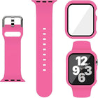 Pin Buckle Silicone Watch Band with Film Integrated PC Case