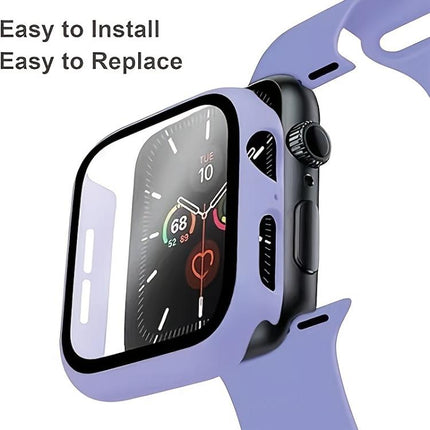Pin Buckle Silicone Watch Band with Film Integrated PC Case