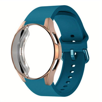 Silicone Watch Band with TPU Case, For Samsung Galaxy Watch 7 44mm, For Samsung Galaxy Watch 7 40mm, For Samsung Galaxy Watch 4 Classic 46mm, For Samsung Galaxy Watch 4 Classic 42mm - DealBuddy