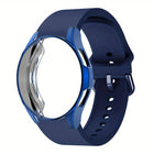 Silicone Watch Band with TPU Case, For Samsung Galaxy Watch 7 44mm, For Samsung Galaxy Watch 7 40mm, For Samsung Galaxy Watch 4 Classic 46mm, For Samsung Galaxy Watch 4 Classic 42mm - DealBuddy