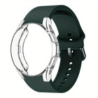 Silicone Watch Band with TPU Case, For Samsung Galaxy Watch 7 44mm, For Samsung Galaxy Watch 7 40mm, For Samsung Galaxy Watch 4 Classic 46mm, For Samsung Galaxy Watch 4 Classic 42mm - DealBuddy