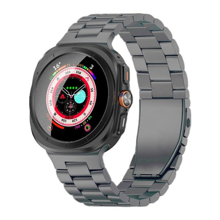 Three Beads Flat Buckle Titanium Alloy Watch Band, For Samsung Galaxy Watch Ultra / Ultra 2025, For Samsung Galaxy Watch8 / Watch8 Classic - DealBuddy