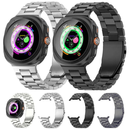 Three Beads Flat Buckle Titanium Alloy Watch Band, For Samsung Galaxy Watch Ultra / Ultra 2025, For Samsung Galaxy Watch8 / Watch8 Classic - DealBuddy