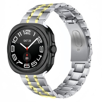 Five Beads Stainless Steel Metal Watch Band, For Samsung Galaxy Watch Ultra / Ultra 2025, For Samsung Galaxy Watch8 / Watch8 Classic - DealBuddy