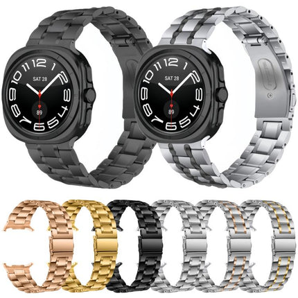 Five Beads Stainless Steel Metal Watch Band, For Samsung Galaxy Watch Ultra / Ultra 2025, For Samsung Galaxy Watch8 / Watch8 Classic - DealBuddy