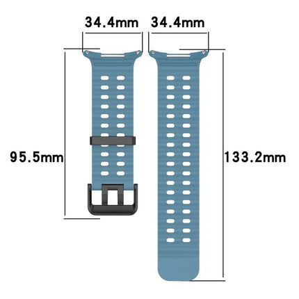 Dual-row Holes Silicone Watch Band with TPU Case - DealBuddy