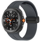 xDfind Fold Black Buckle Magnetic Silicone Watch Band