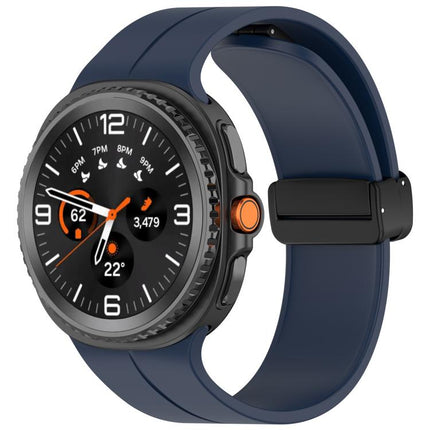 xDfind Fold Black Buckle Magnetic Silicone Watch Band