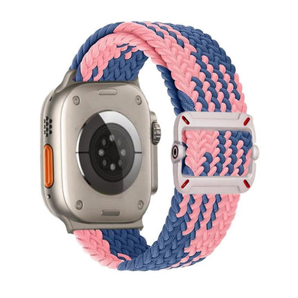 Double Loop Mechanical Buckle Nylon Braid Watch Band