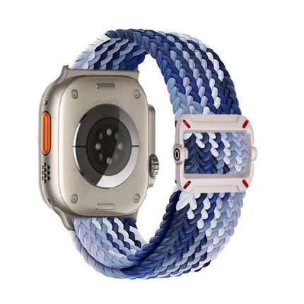 Double Loop Mechanical Buckle Nylon Braid Watch Band