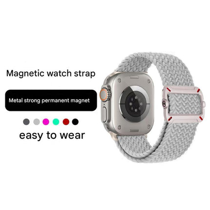 Double Loop Mechanical Buckle Nylon Braid Watch Band
