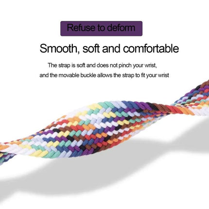 Double Loop Mechanical Buckle Nylon Braid Watch Band, For Apple Watch 42mm / 41mm / 40mm / 38mm - DealBuddy