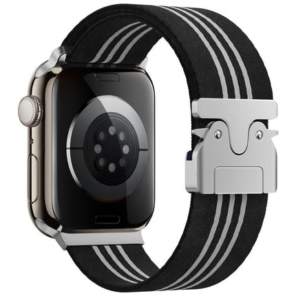 xDfind Parachute Buckle 3-Stripe Braided Nylon Watch Band
