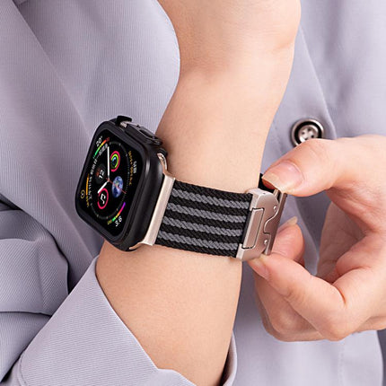 xDfind Parachute Buckle 3-Stripe Braided Nylon Watch Band