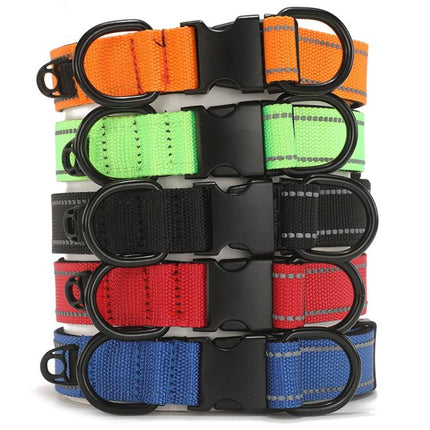 Pet Reflective Collar Waterproof Cloth Black Buckle, Waterproof Collar, S, Waterproof Collar, M, Waterproof Collar, L - DealBuddy