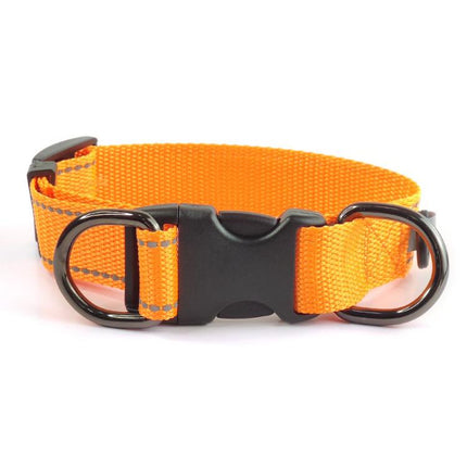 Pet Reflective Collar Nylon Black Buckle, S, M, L, Nylon Collar, S, Nylon Collar, M, Nylon Collar, L - DealBuddy