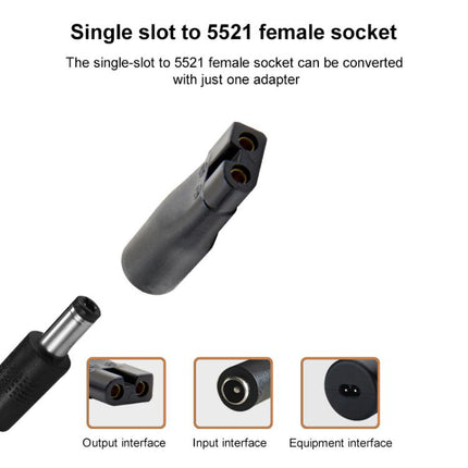 DC 5.5 x 2.1mm Female to Shaver Interface Charging Adapter Converter