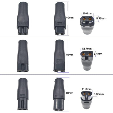 DC 5.5 x 2.1mm Female to Shaver Interface Charging Adapter Converter