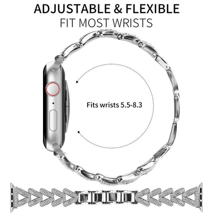 xDfind Small Twist Diamond Metal Watch Band