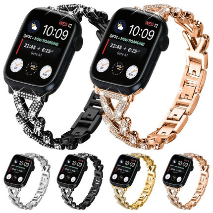 xDfind Small Twist Diamond Metal Watch Band
