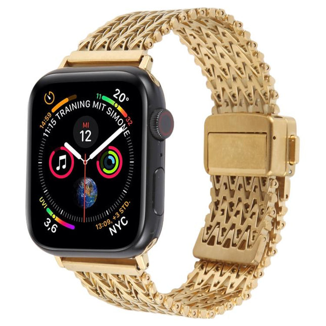 Magnetic Snap Clasp Steel Mesh Metal Watch Band, For Apple Watch 46mm / 49mm / 45mm / 44mm, For Apple Watch 42mm / 41mm / 40mm / 38mm - DealBuddy