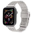 Magnetic Snap Clasp Steel Mesh Metal Watch Band