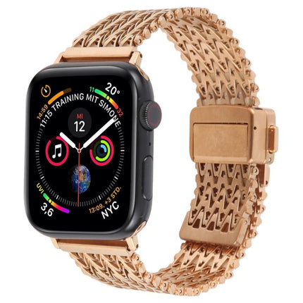 Magnetic Snap Clasp Steel Mesh Metal Watch Band, For Apple Watch 46mm / 49mm / 45mm / 44mm, For Apple Watch 42mm / 41mm / 40mm / 38mm - DealBuddy