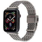 Magnetic Snap Clasp Steel Mesh Metal Watch Band