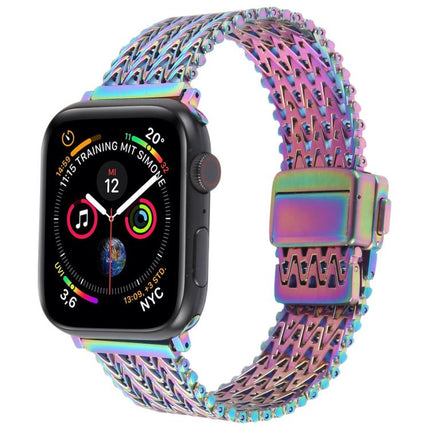 Magnetic Snap Clasp Steel Mesh Metal Watch Band, For Apple Watch 46mm / 49mm / 45mm / 44mm, For Apple Watch 42mm / 41mm / 40mm / 38mm - DealBuddy