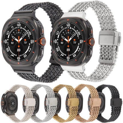 Magnetic Snap Clasp Steel Mesh Metal Watch Band, For Samsung Galaxy Watch Ultra 47mm / Ultra 2025 - DealBuddy