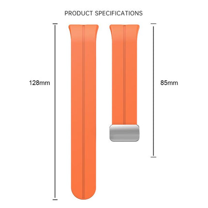 Magnetic Fold Silver Buckle Silicone Watch Band, For Samsung Galaxy Fit 3 - DealBuddy