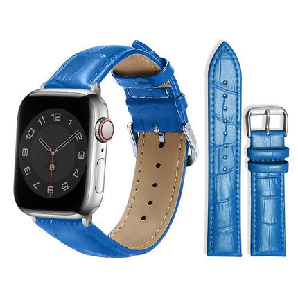 xDfind Bamboo Texture Pin Buckle Leather Watch Band, For Apple Watch 42 / 44 / 45 / 46 / 49mm, For Apple Watch 38 / 40 / 41 / S10 42mm - DealBuddy