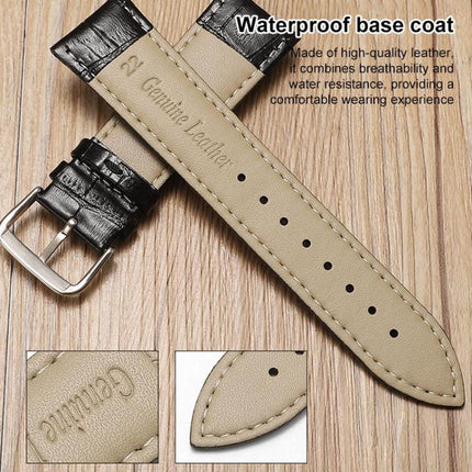 xDfind Bamboo Texture Pin Buckle Leather Watch Band, For Apple Watch 42 / 44 / 45 / 46 / 49mm, For Apple Watch 38 / 40 / 41 / S10 42mm - DealBuddy