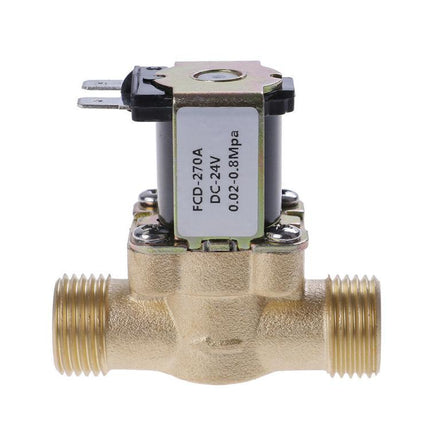 Copper Four-point Solenoid Valve, Pressurized Water Inlet Valve, Solar Water Heater Valve