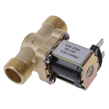 Copper Four-point Solenoid Valve, Pressurized Water Inlet Valve, Solar Water Heater Valve