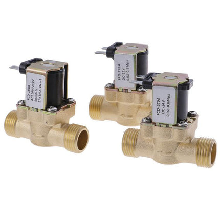Copper Four-point Solenoid Valve, Pressurized Water Inlet Valve, Solar Water Heater Valve