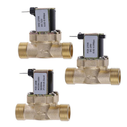 Copper Four-point Solenoid Valve, Pressurized Water Inlet Valve, Solar Water Heater Valve