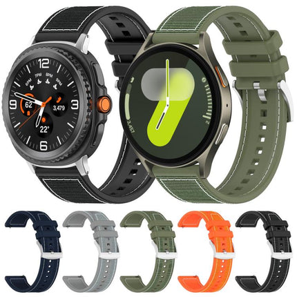 xDfind Hybrid Nylon Braid Silicone Watch Band, For Samsung Galaxy Watch Ultra/Ultra 2025 22mm, For Samsung Galaxy Watch 7 / 6 / 5 / FE 20mm - DealBuddy
