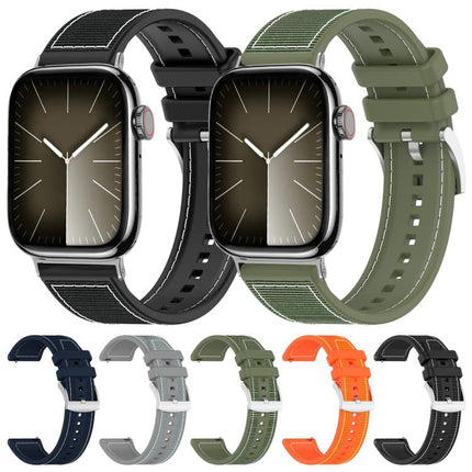 xDfind Hybrid Nylon Braid Silicone Watch Band, For Apple Watch 42 / 44 / 45 / 46 / 49mm 22mm, For Apple Watch 38 / 40 / 41 / S10 42mm 20mm - DealBuddy