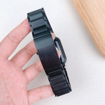 Tri-beads Side-detachable Buckle Stainless Steel Watch Band