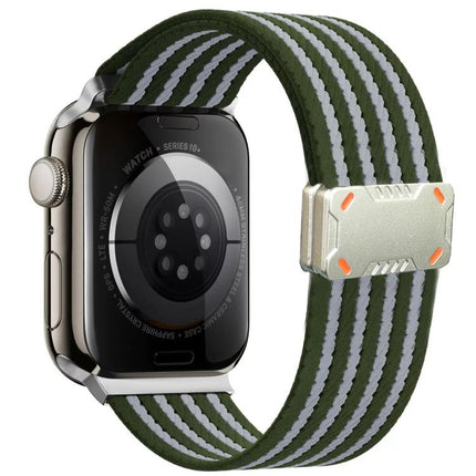 Mecha Armor Magnetic Buckle Nylon Watch Band, For Apple Watch 46mm / 49mm / 45mm / 44mm, For Apple Watch 42mm / 41mm / 40mm / 38mm - DealBuddy